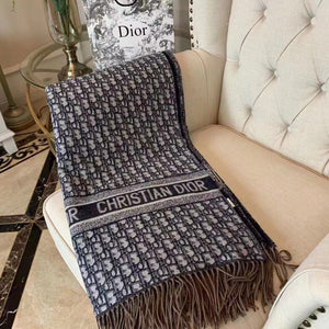 OBLIQUE WOOL THROW BLANKET