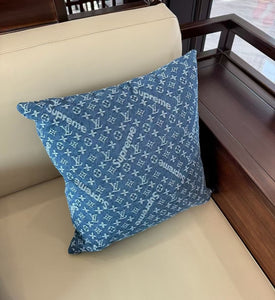 CUSTOM LV DENIM PILLOW