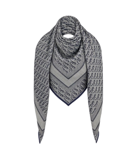 CHRISTIAN OBLIQUE DENIM SHAWL