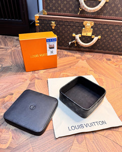 CUSTOM LV SQUARE BLACK JEWELRY BOX