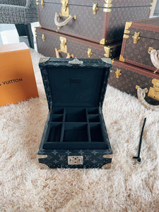 CUSTOM BLACK LV JEWELRY BOX