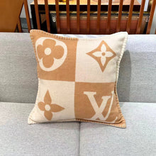 Load image into Gallery viewer, CUSTOM LV WOOL CHECKMATE THROW PILLOW
