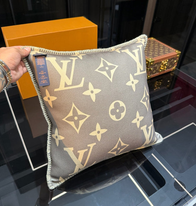 CUSTOM LV PILLOW (BROWN)