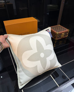 CUSTOM LV MEDALLION THROW PILLOW