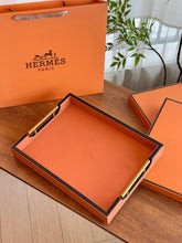 Load image into Gallery viewer, HERMES LEATHER SERVING TRAY
