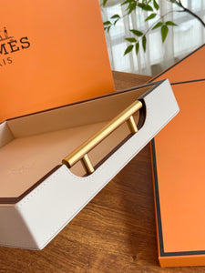 HERMES LEATHER SERVING TRAY