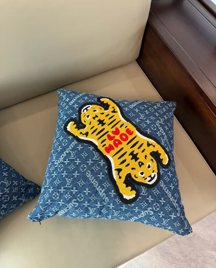 CUSTOM LV DENIM PILLOW