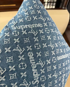 CUSTOM LV DENIM PILLOW