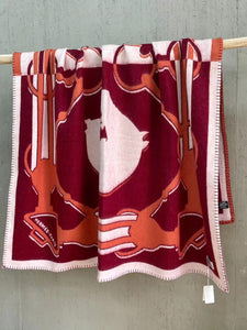 HERMES WOOL TATERSALE THROW BLANKET