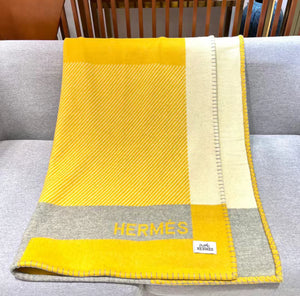 HERMES WOOL RIVIERA THROW BLANKET