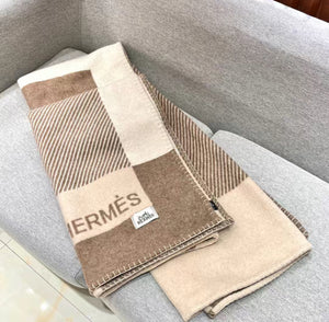 HERMES WOOL RIVIERA THROW BLANKET