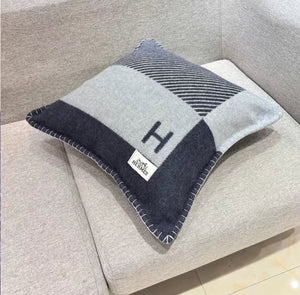 HERMES WOOL RIVIERA THROW PILLOW