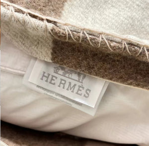 HERMES WOOL RIVIERA THROW PILLOW