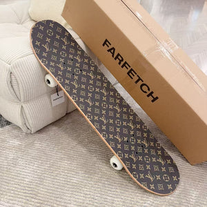 CUSTOM LV BROWN MONOGRAM SKATEBOARD