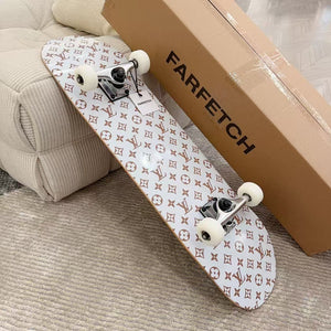 CUSTOM LV BROWN MONOGRAM SKATEBOARD