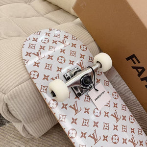 CUSTOM LV BROWN MONOGRAM SKATEBOARD