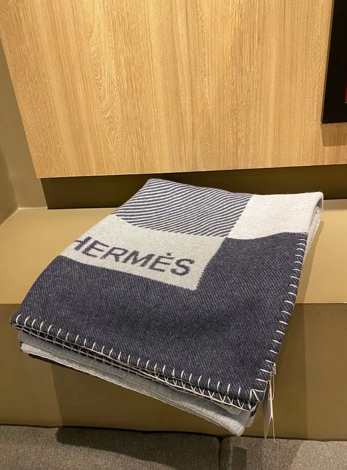 HERMES WOOL RIVIERA THROW BLANKET