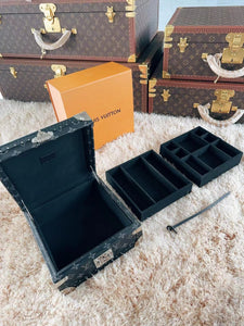 CUSTOM BLACK LV JEWELRY BOX