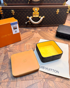 CUSTOM LV SQUARE YELLOW JEWELRY BOX