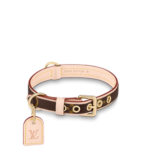 LV DOG COLLAR AND LEASH