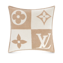 Load image into Gallery viewer, CUSTOM LV WOOL CHECKMATE THROW PILLOW
