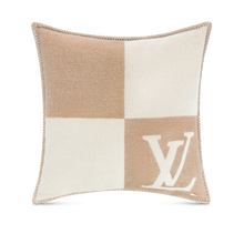 Load image into Gallery viewer, CUSTOM LV WOOL CHECKMATE THROW PILLOW
