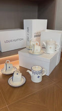 Load and play video in Gallery viewer, CUSTOM LV TEA CUP AND TEA POT SET
