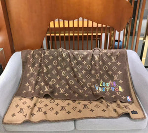 CUSTOM LV X NBA MONOGRAM THROW BLANKET