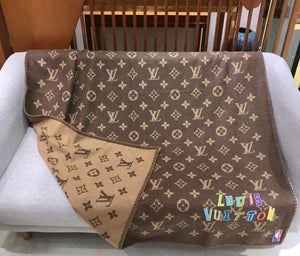 CUSTOM LV X NBA MONOGRAM THROW BLANKET