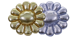 GOLD & SILVER MURAKAMI FLOWER PLUSH