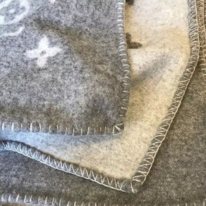 CUSTOM LV GREY THROW BLANKET